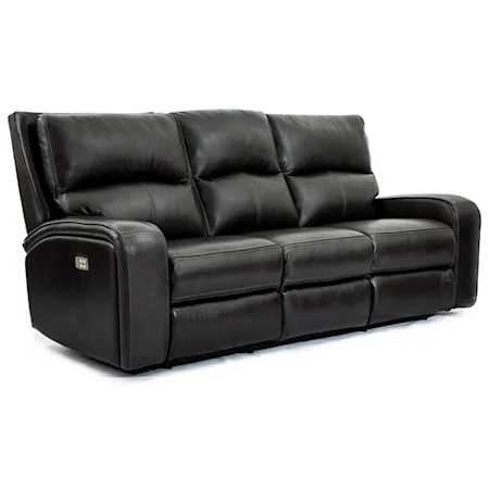 Contemporary Power Reclining Sofa with USB Ports and Power Headrest